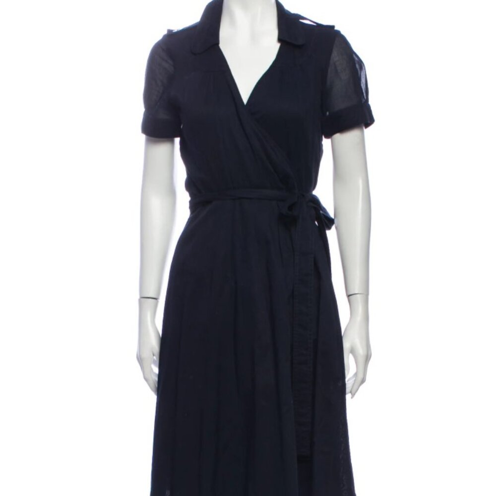 Burberry Navy Wrap Dress